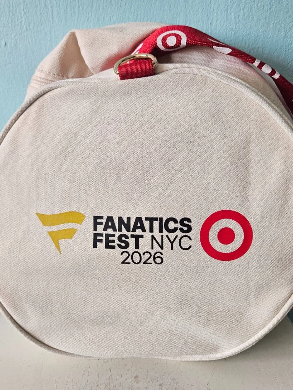 2026 Fanatics Fest New York City Canvas Duffle Bag Target Sports NFL WWE MLB NHL